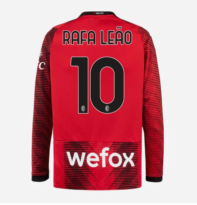 milan-long-sleeve-home-202324-jersey-10-rafael-leao Collection – Official AC Milan Kits Collection - Official AC Milan Kits