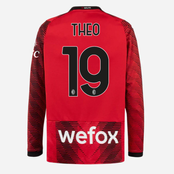 milan-long-sleeve-home-202324-jersey-19-theo-hernandez Collection – Official AC Milan Kits Collection - Official AC Milan Kits