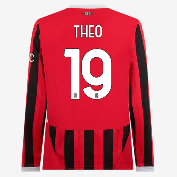 milan-long-sleeve-home-202425-jersey-19-theo-hernandez Collection – Official AC Milan Kits Collection - Official AC Milan Kits