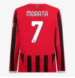 milan-long-sleeve-home-202425-jersey-7-Alvaro-morata Collection – Official AC Milan Kits Collection - Official AC Milan Kits