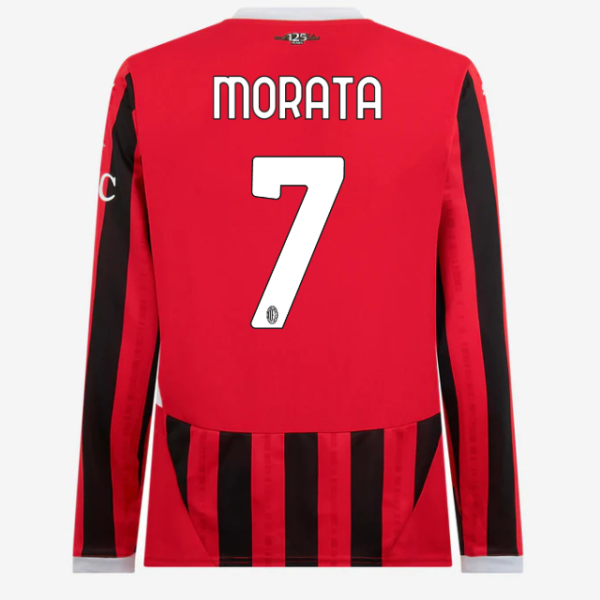milan-long-sleeve-home-202425-jersey-7-Alvaro-morata Collection – Official AC Milan Kits Collection - Official AC Milan Kits