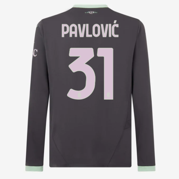 milan-long-sleeve-third-202425-jersey-31-strahinja-pavlovic Collection – Official AC Milan Kits Collection - Official AC Milan Kits