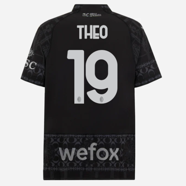 authentic jersey ac milan x pleasures 202324 – dark version – 19 theo hernández Collection – Official AC Milan Kits Collection - Official AC Milan Kits