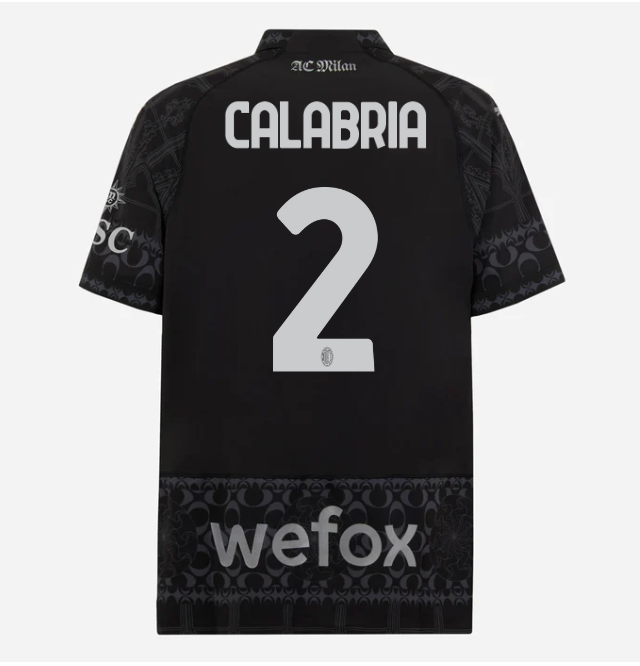authentic jersey ac milan x pleasures 202324 – dark version – 2 davide calabria Collection – Official AC Milan Kits Collection - Official AC Milan Kits