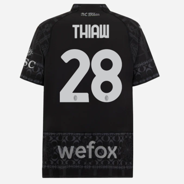 authentic jersey ac milan x pleasures 202324 – dark version – 28 malick thiaw Collection – Official AC Milan Kits Collection - Official AC Milan Kits