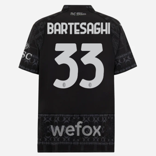 authentic jersey ac milan x pleasures 202324 – dark version – 33 davide bartesaghi Collection – Official AC Milan Kits Collection - Official AC Milan Kits