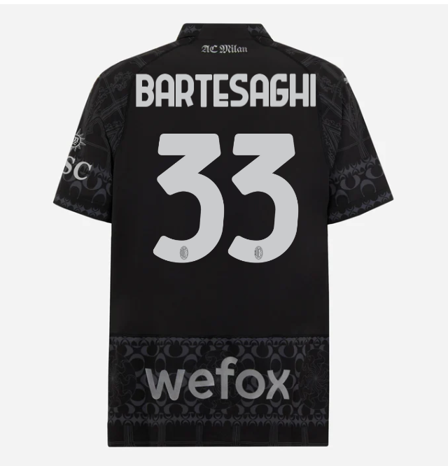 authentic jersey ac milan x pleasures 202324 – dark version – 33 davide bartesaghi Collection – Official AC Milan Kits Collection - Official AC Milan Kits