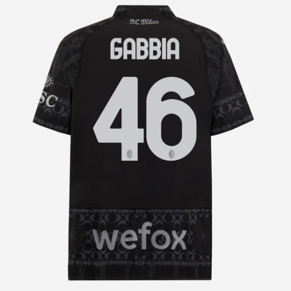 authentic jersey ac milan x pleasures 202324 – dark version – 46 matteo gabbia Collection – Official AC Milan Kits Collection - Official AC Milan Kits