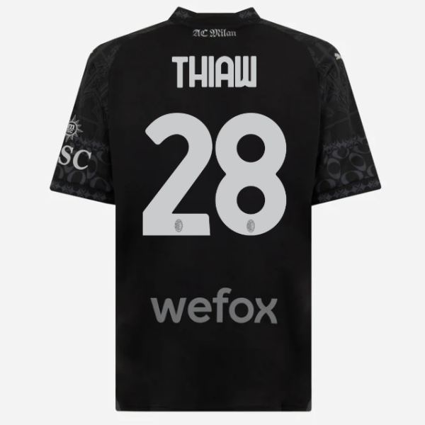 jersey ac milan x pleasures 202324 – dark version – 28 malick thiaw Collection – Official AC Milan Kits Collection - Official AC Milan Kits
