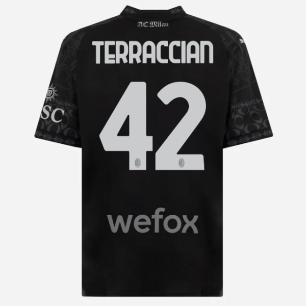 jersey ac milan x pleasures 202324 – dark version – 42 filippo terracciano Collection – Official AC Milan Kits Collection - Official AC Milan Kits