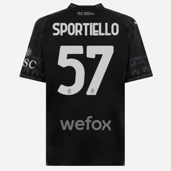 jersey ac milan x pleasures 202324 – dark version – 57 marco sportiello Collection – Official AC Milan Kits Collection - Official AC Milan Kits