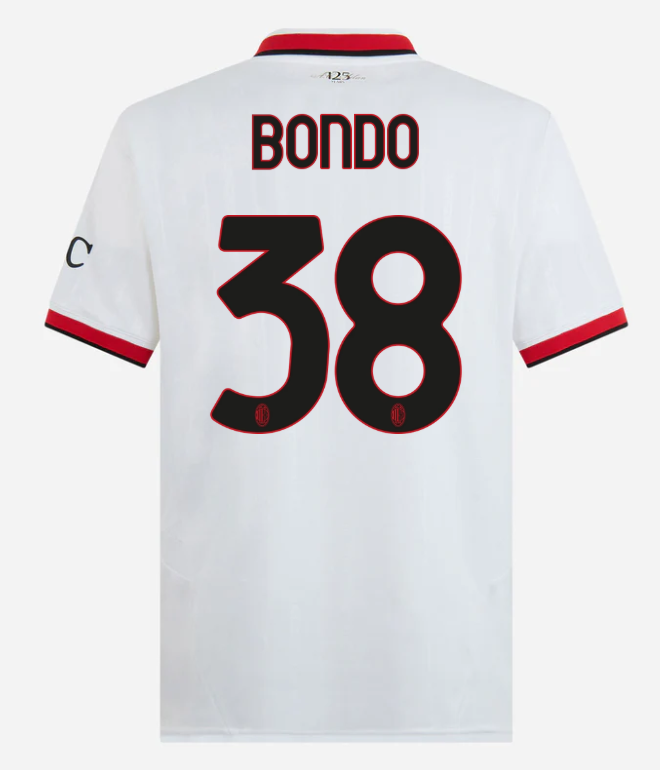 milan away 202425 jersey – 38 warren bondo Collection – Official AC Milan Kits Collection - Official AC Milan Kits