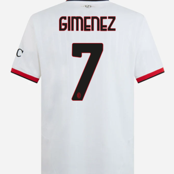 milan away 202425 jersey – 7 santiago gimenez Collection – Official AC Milan Kits Collection - Official AC Milan Kits