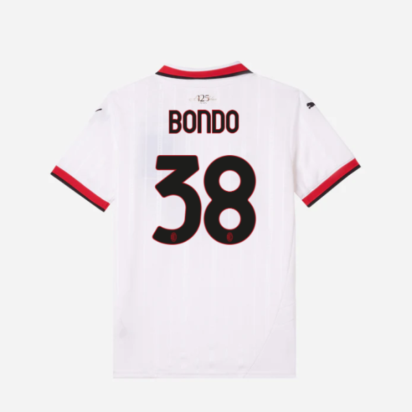 milan away 202425 kids jersey – 38 warren bondo Collection – Official AC Milan Kits Collection - Official AC Milan Kits