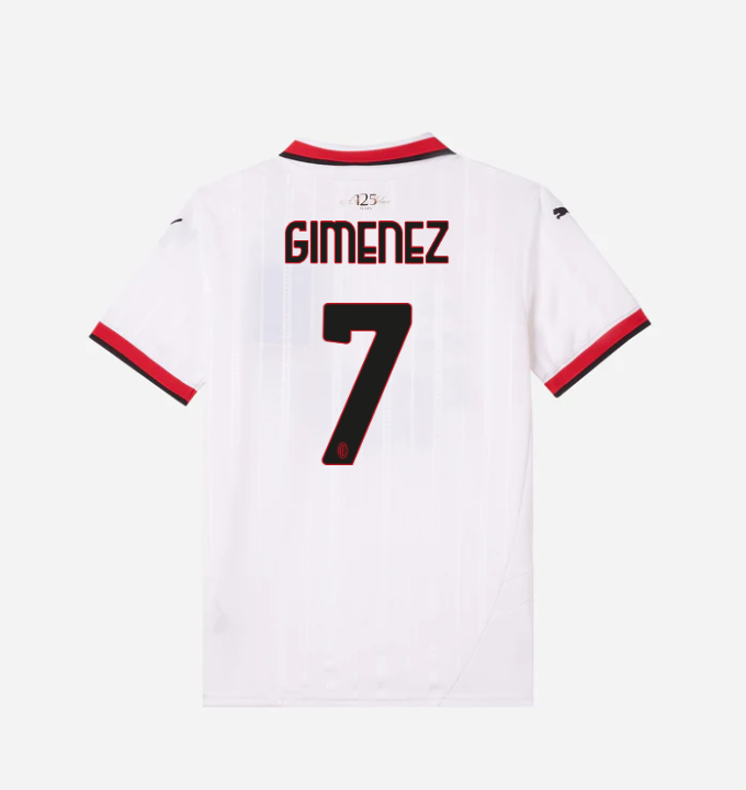 milan away 202425 kids jersey – 7 santiago gimenez Collection – Official AC Milan Kits Collection - Official AC Milan Kits