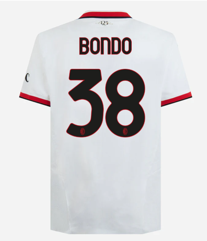 milan away authentic 202425 jersey – 38 warren bondo Collection – Official AC Milan Kits Collection - Official AC Milan Kits