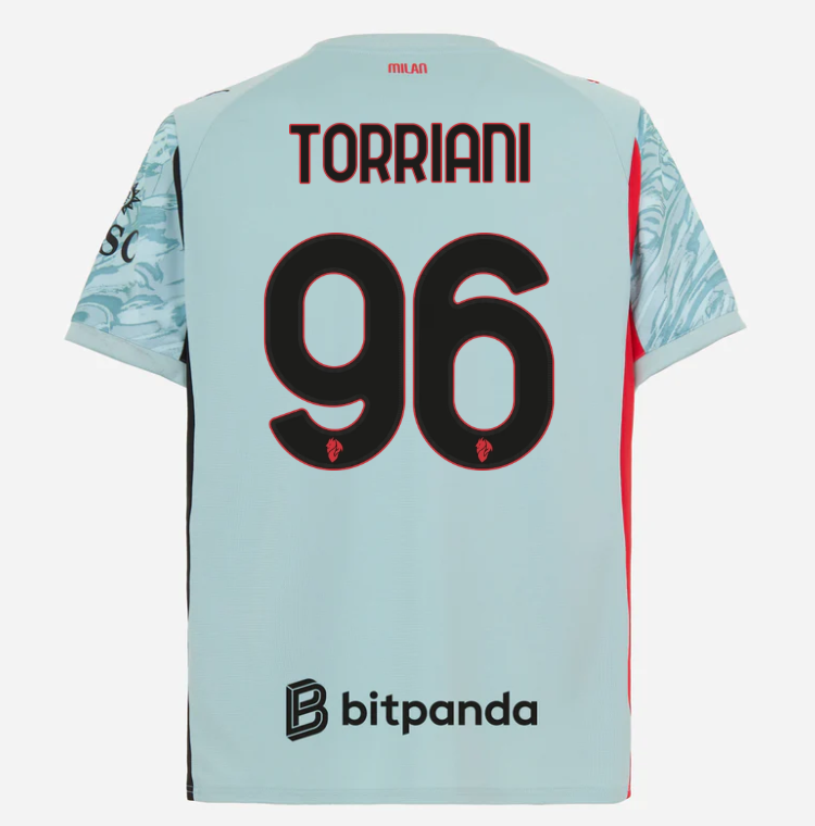 milan goalkeeper home 202526 jersey – 96 lorenzo torriani Collection – Official AC Milan Kits Collection - Official AC Milan Kits