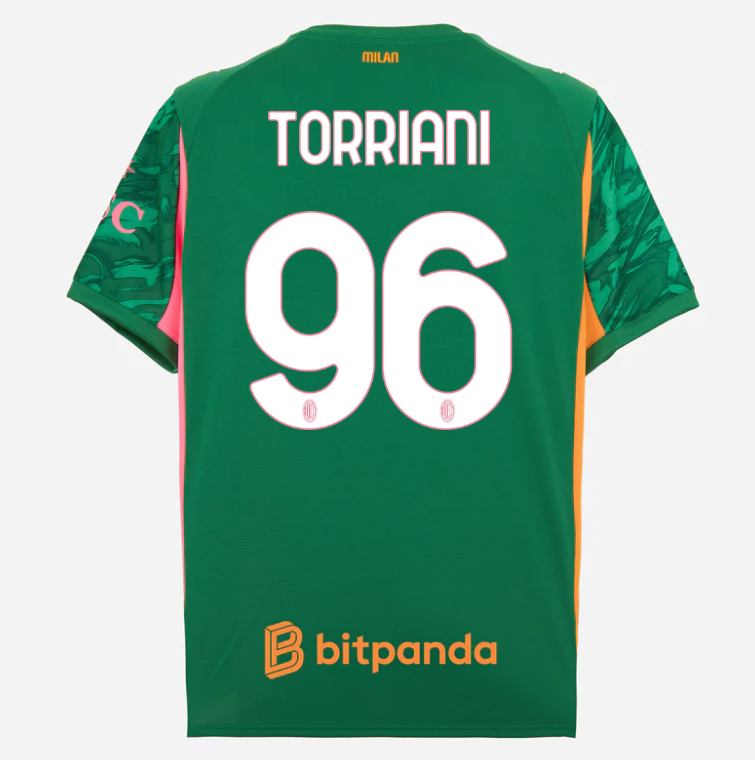 milan goalkeeper third 202526 jersey – 96 lorenzo torriani Collection – Official AC Milan Kits Collection - Official AC Milan Kits