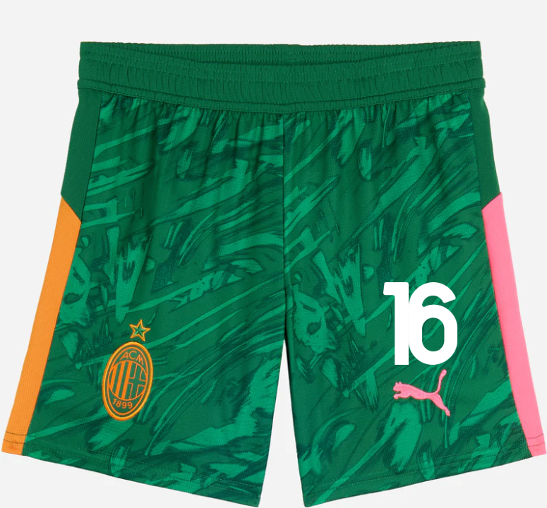 milan goalkeeper third 202526 kidsshorts – 16 mike maignan Collection – Official AC Milan Kits Collection - Official AC Milan Kits