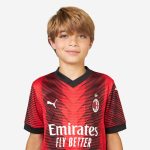 milan home 202324 kids jersey – 10 rafael leão Collection – Official AC Milan Kits Collection - Official AC Milan Kits