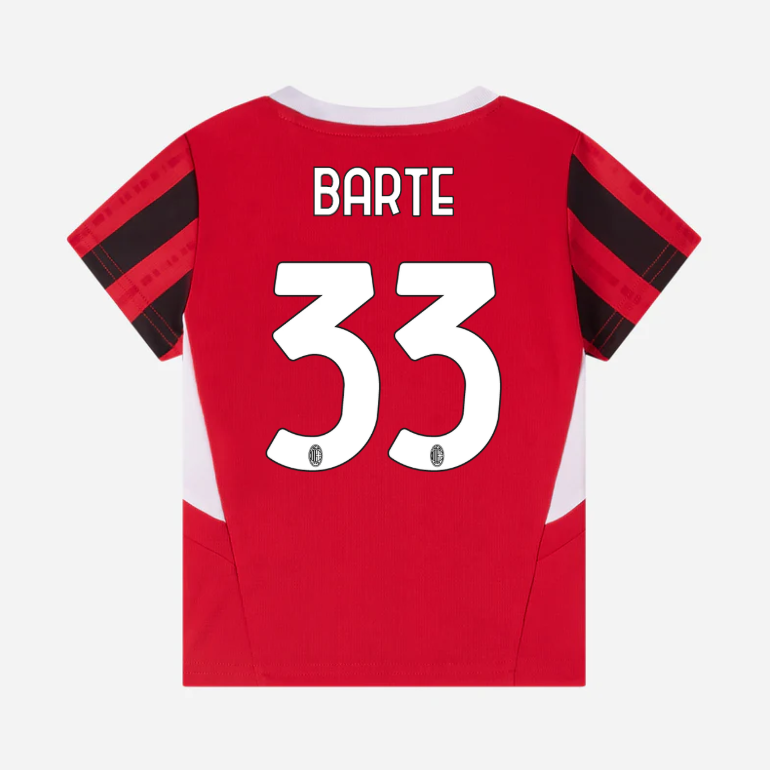 milan home 202425 baby kit – 33 davide bartesaghi Collection – Official AC Milan Kits Collection - Official AC Milan Kits
