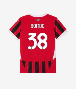 milan home 202425 kids jersey – 38 warren bondo Collection – Official AC Milan Kits Collection - Official AC Milan Kits