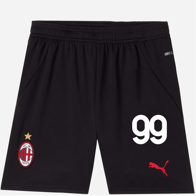 milan home 202425 kids shorts- 99 riccardo sottil Collection – Official AC Milan Kits Collection - Official AC Milan Kits