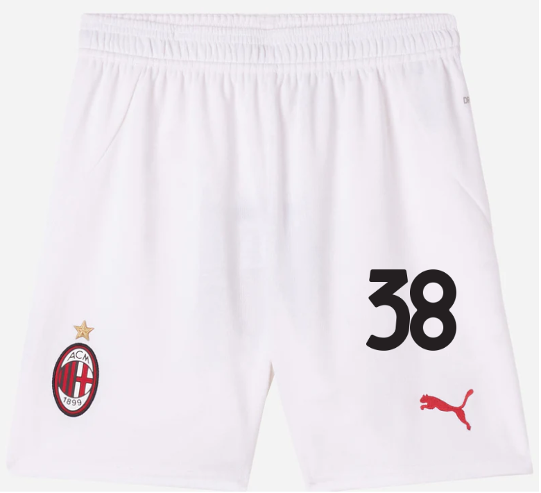milan home 202425 kids shorts white – 38 warren bondo Collection – Official AC Milan Kits Collection - Official AC Milan Kits