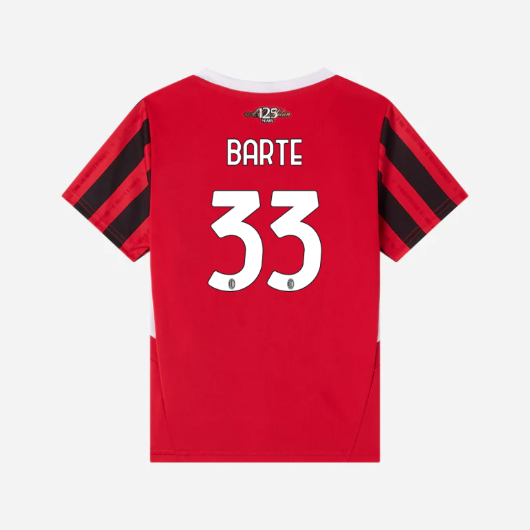 milan home 202425 mini kit – 33 davide bartesaghi Collection – Official AC Milan Kits Collection - Official AC Milan Kits