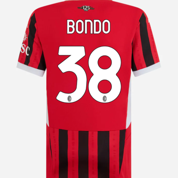 milan home 202425 woman jersey – 38 warren bondo Collection – Official AC Milan Kits Collection - Official AC Milan Kits