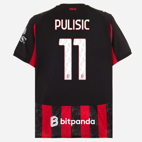 milan home 202526 jersey – 11 christian pulisic Collection – Official AC Milan Kits Collection - Official AC Milan Kits