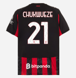 milan home 202526 jersey – 21 samuel chukwueze Collection – Official AC Milan Kits Collection - Official AC Milan Kits