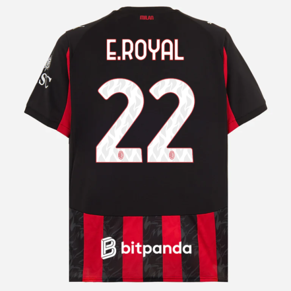milan home 202526 jersey – 22 emerson royal Collection – Official AC Milan Kits Collection - Official AC Milan Kits