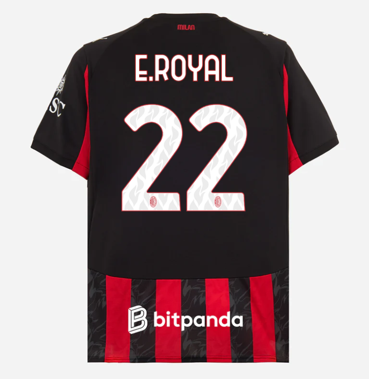 milan home 202526 jersey – 22 emerson royal Collection – Official AC Milan Kits Collection - Official AC Milan Kits