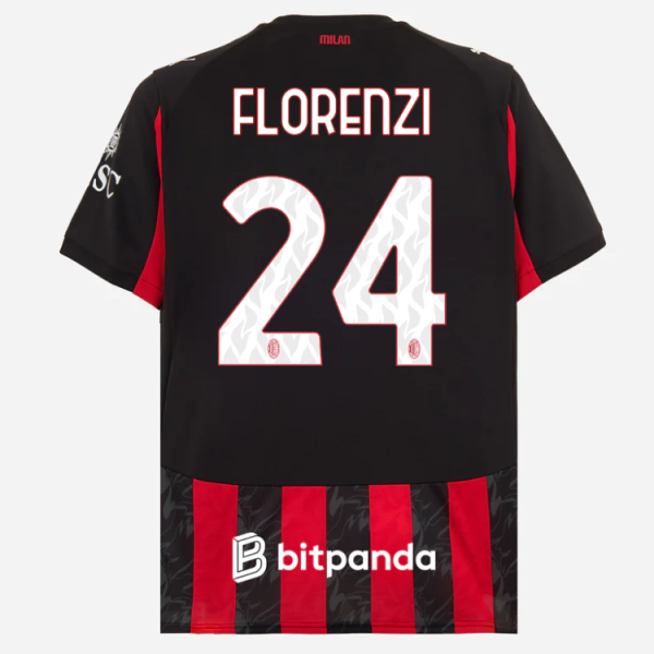milan home 202526 jersey – 24 alessandro florenzi Collection – Official AC Milan Kits Collection - Official AC Milan Kits