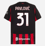 milan home 202526 jersey – 31 strahinja pavlović Collection – Official AC Milan Kits Collection - Official AC Milan Kits