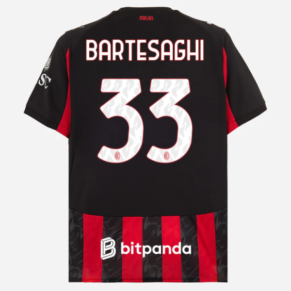 milan home 202526 jersey – 33 davide bartesaghi Collection – Official AC Milan Kits Collection - Official AC Milan Kits