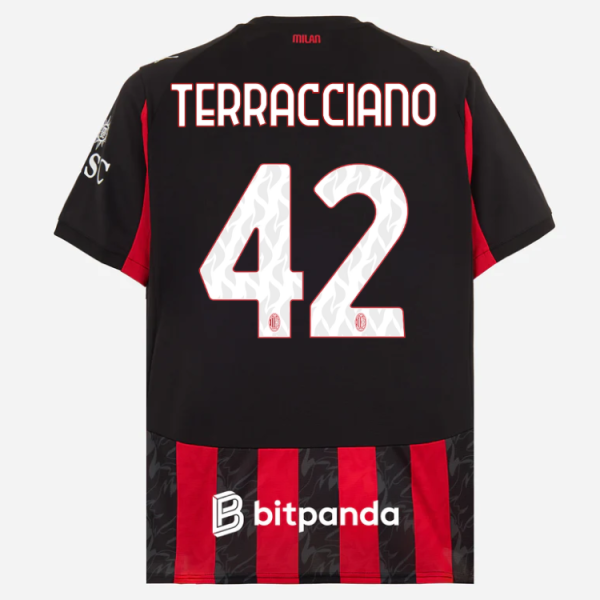 milan home 202526 jersey – 42 filippo terracciano Collection – Official AC Milan Kits Collection - Official AC Milan Kits