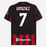 milan home 202526 jersey – 7 santiago gimenez Collection – Official AC Milan Kits Collection - Official AC Milan Kits