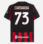 milan home 202526 jersey – 73 francesco camarda Collection – Official AC Milan Kits Collection - Official AC Milan Kits