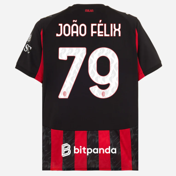 milan home 202526 jersey – 79 joão félix Collection – Official AC Milan Kits Collection - Official AC Milan Kits
