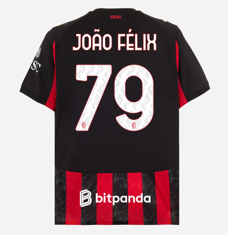 milan home 202526 jersey – 79 joão félix Collection – Official AC Milan Kits Collection - Official AC Milan Kits