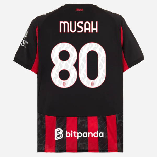 milan home 202526 jersey – 80 yunus musah Collection – Official AC Milan Kits Collection - Official AC Milan Kits