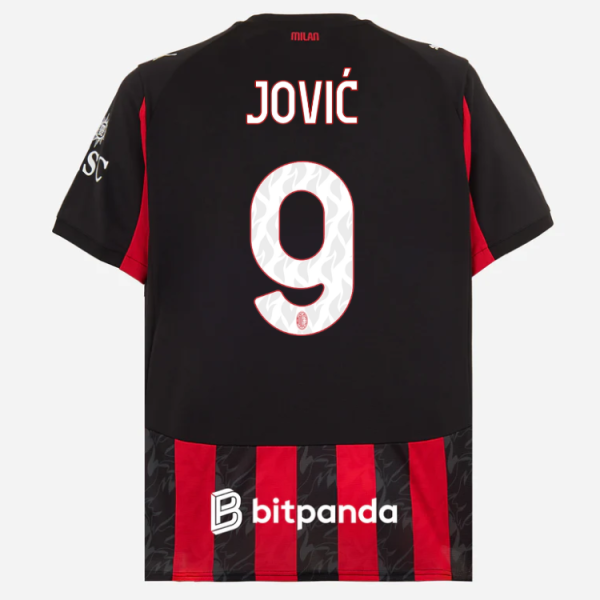 milan home 202526 jersey – 9 luka jović Collection – Official AC Milan Kits Collection - Official AC Milan Kits