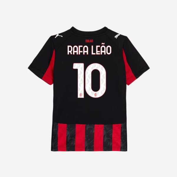 milan home 202526 kids jersey – 10 rafael leão Collection – Official AC Milan Kits Collection - Official AC Milan Kits