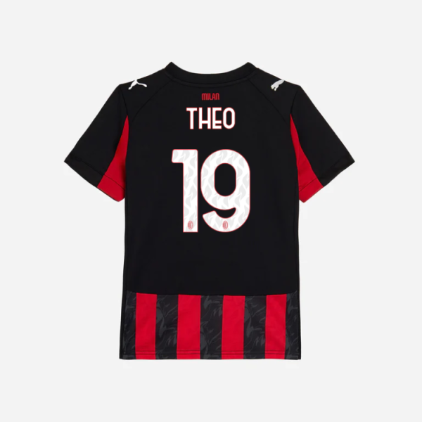 milan home 202526 kids jersey – 19 theo hernández Collection – Official AC Milan Kits Collection - Official AC Milan Kits