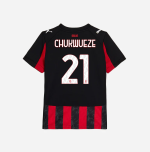 milan home 202526 kids jersey – 21 samuel chukwueze Collection – Official AC Milan Kits Collection - Official AC Milan Kits