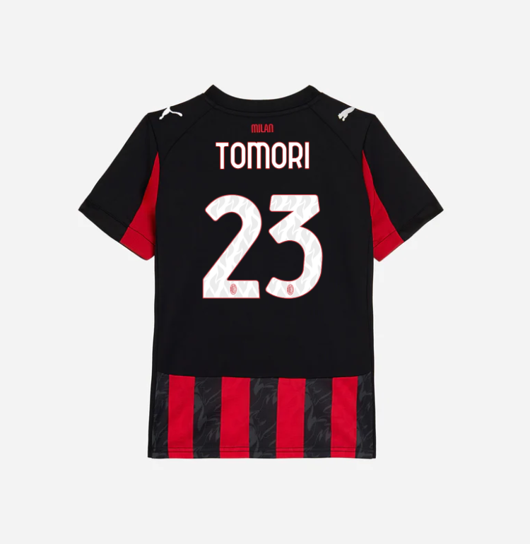 milan home 202526 kids jersey – 23 fikayo tomori Collection – Official AC Milan Kits Collection - Official AC Milan Kits