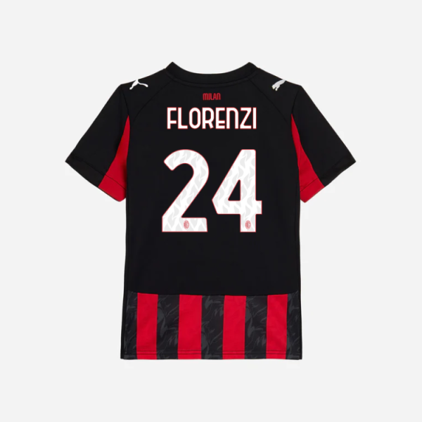 milan home 202526 kids jersey – 24 alessandro florenzi Collection – Official AC Milan Kits Collection - Official AC Milan Kits