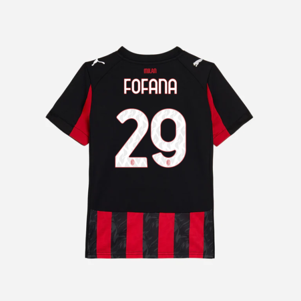 milan home 202526 kids jersey – 29 youssouf fofana Collection – Official AC Milan Kits Collection - Official AC Milan Kits